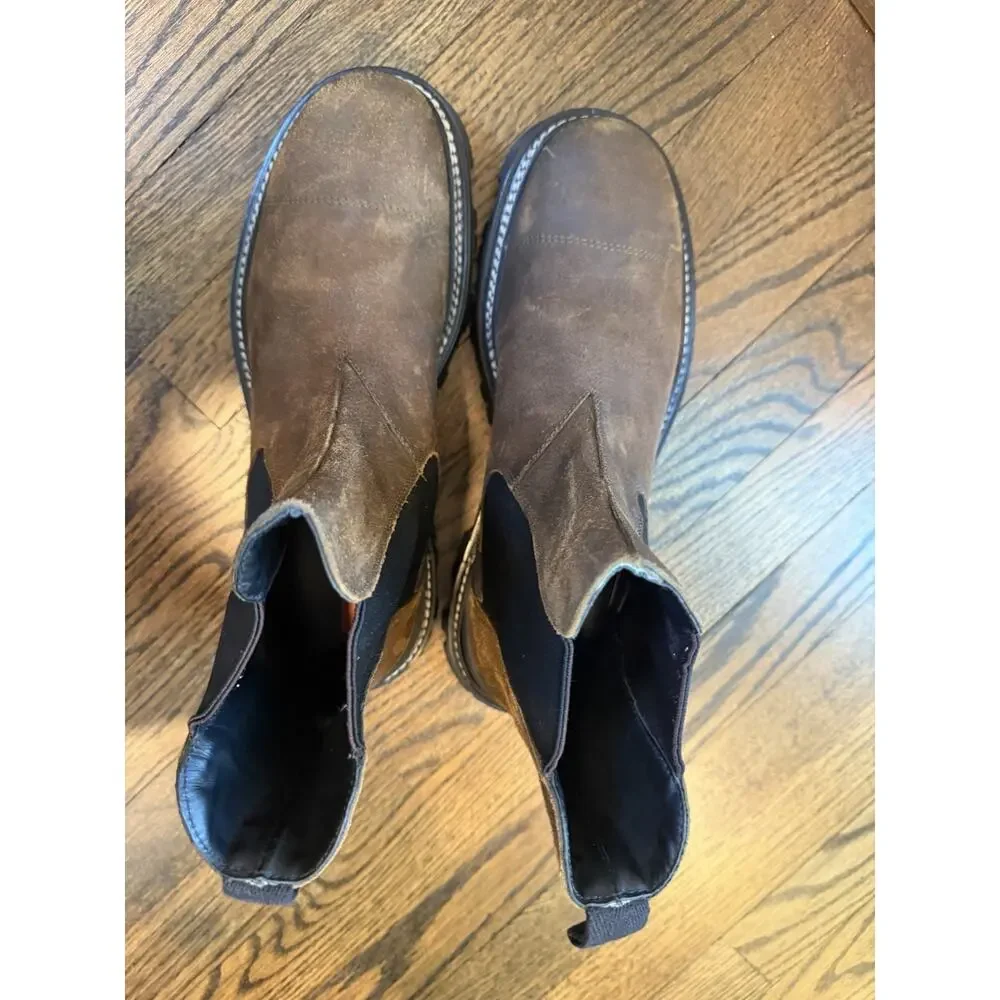 PRADA Suede Chelsea Boot Brown Size US 8 Made In Italy EUC - Picture 7 of 14